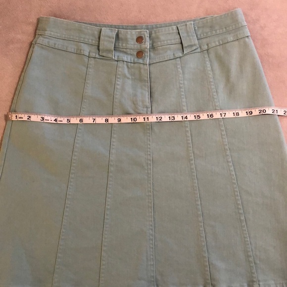 Aqua Colored denim skirt - Picture 3 of 6